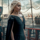 Daenerys Targaryen (Emilia Clarke) Sails to Westeros flanked by her Navy in Game of Thrones.